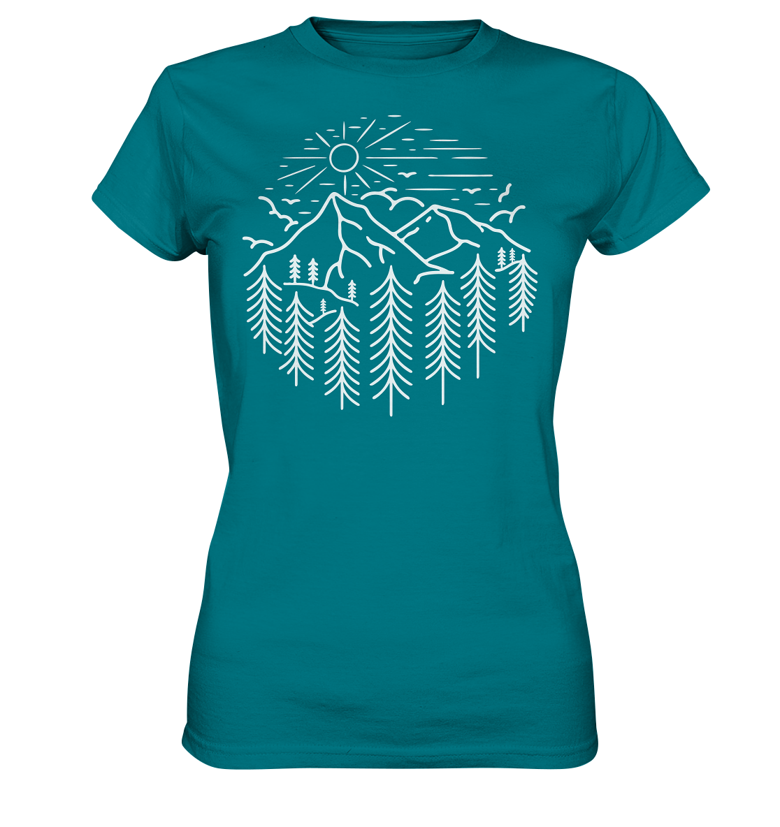 Berg Wald Sonne | Organic Damenshirt
