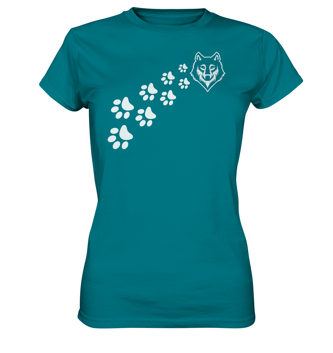 Pfotenspur Wolf | Damen Premium T-Shirt - Ladies Premium Shirt