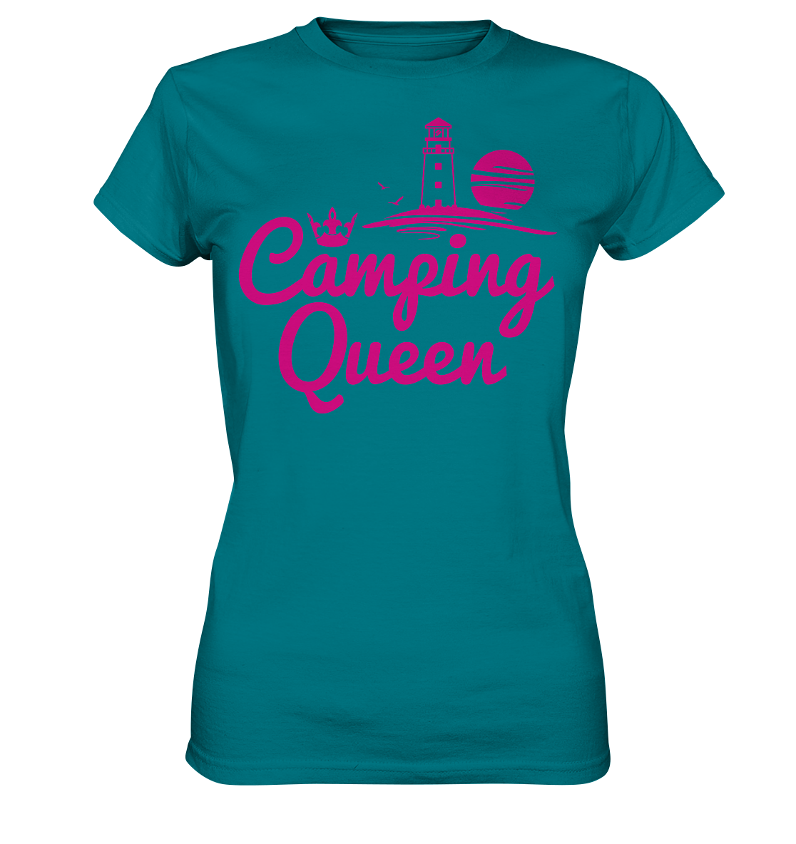Camping Queen Leuchtturm | Organic Damen T-Shirt