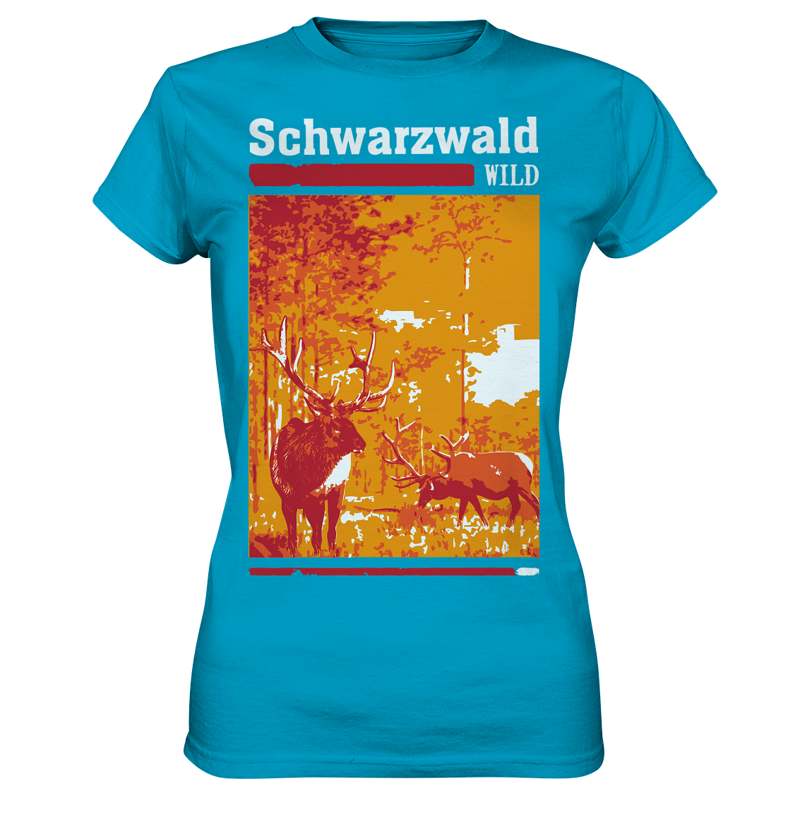 Schwarzwald Wild Hirsch | Damen Premium T-Shirt