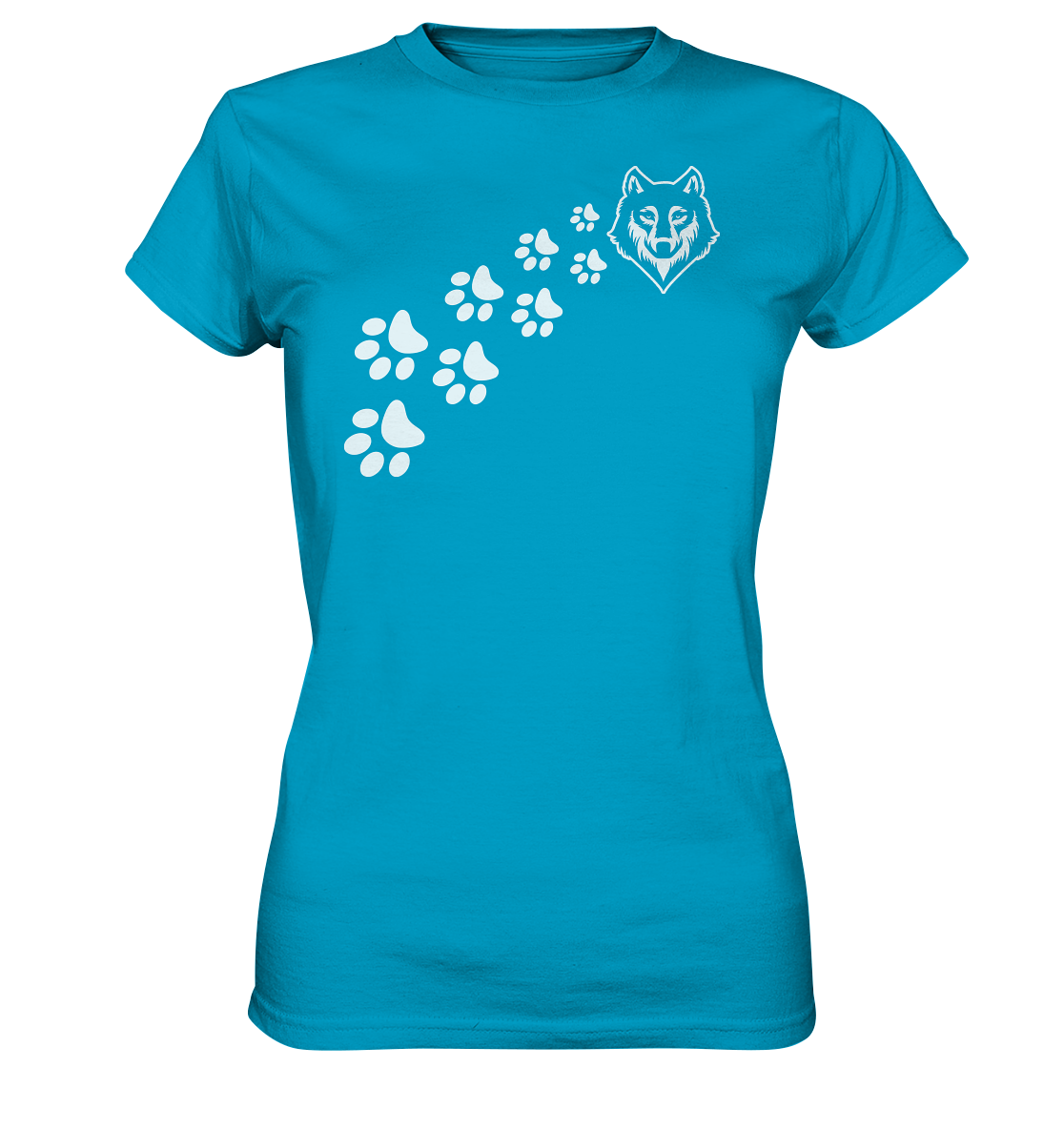 Pfotenspur Wolf | Damen Premium T-Shirt - Ladies Premium Shirt