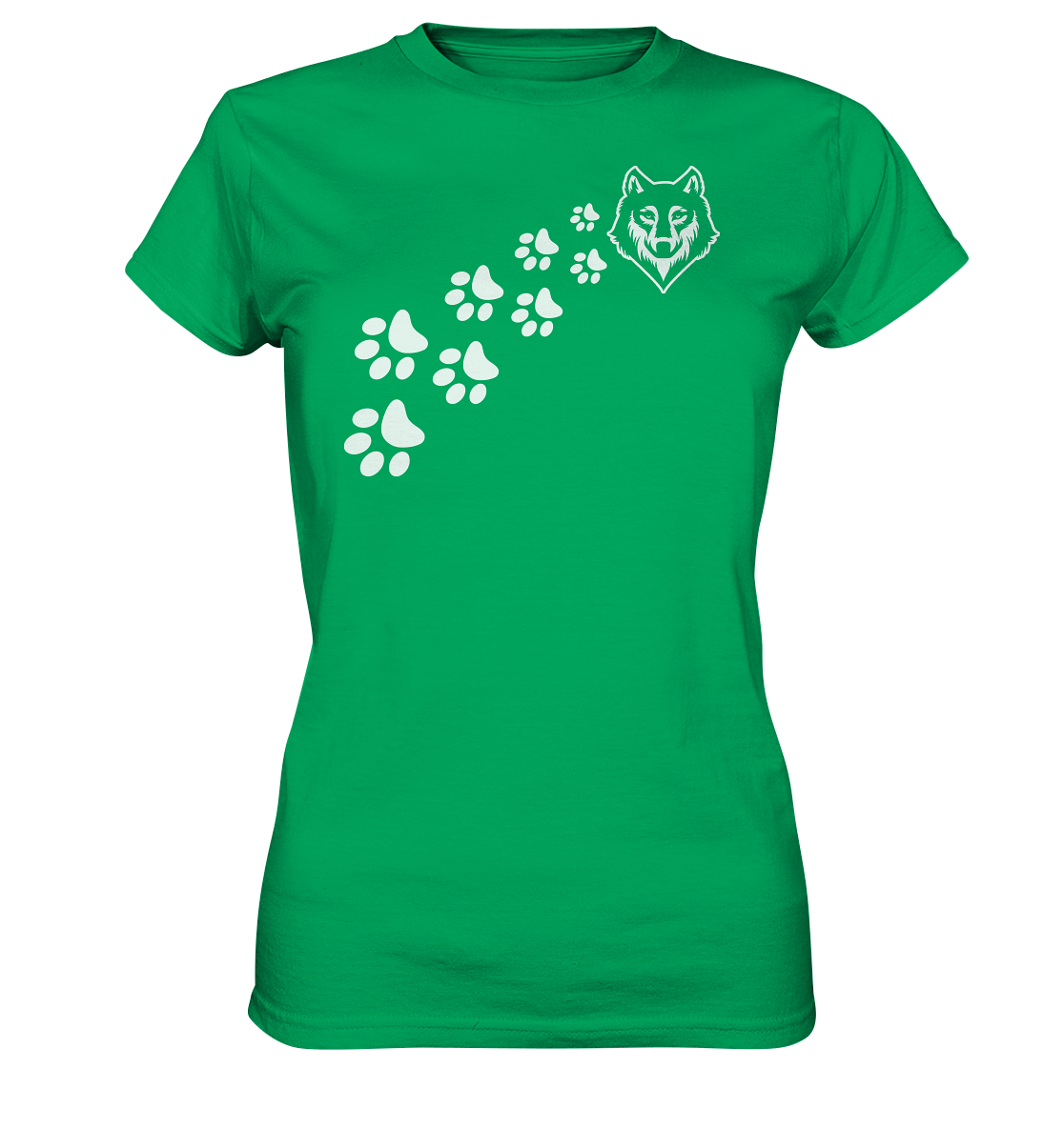 Pfotenspur Wolf | Damen Premium T-Shirt - Ladies Premium Shirt