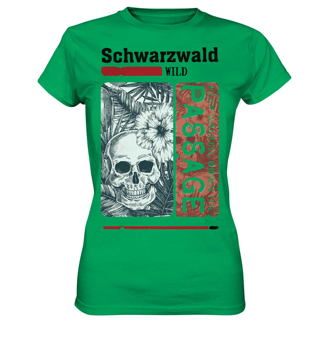 Schwarzwald Wild Passage Skull | Damen Premium T-Shirt