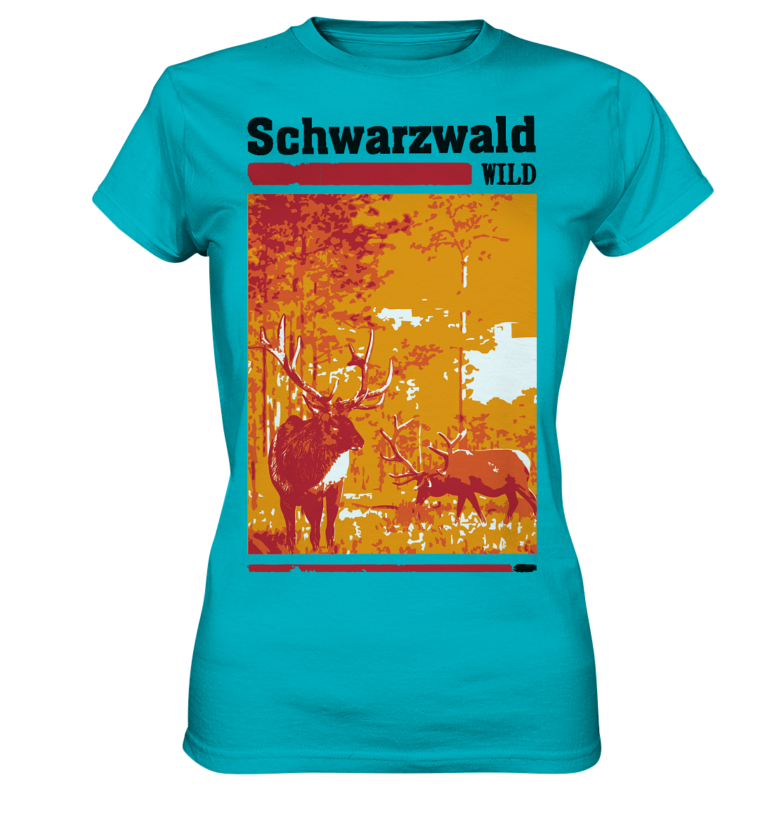 Schwarzwald Wild Hirsch | Damen Premium T-Shirt