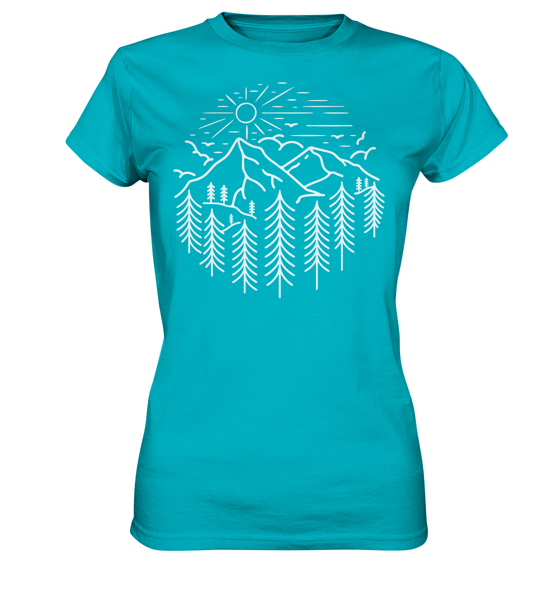 Berg Wald Sonne | Organic Damenshirt