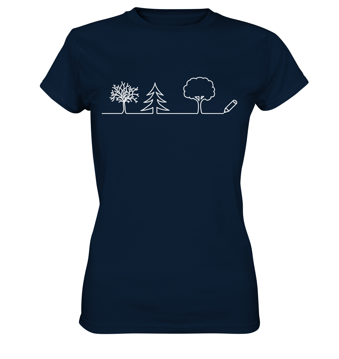 Bäume zeichnen | Damen Premium T-Shirt