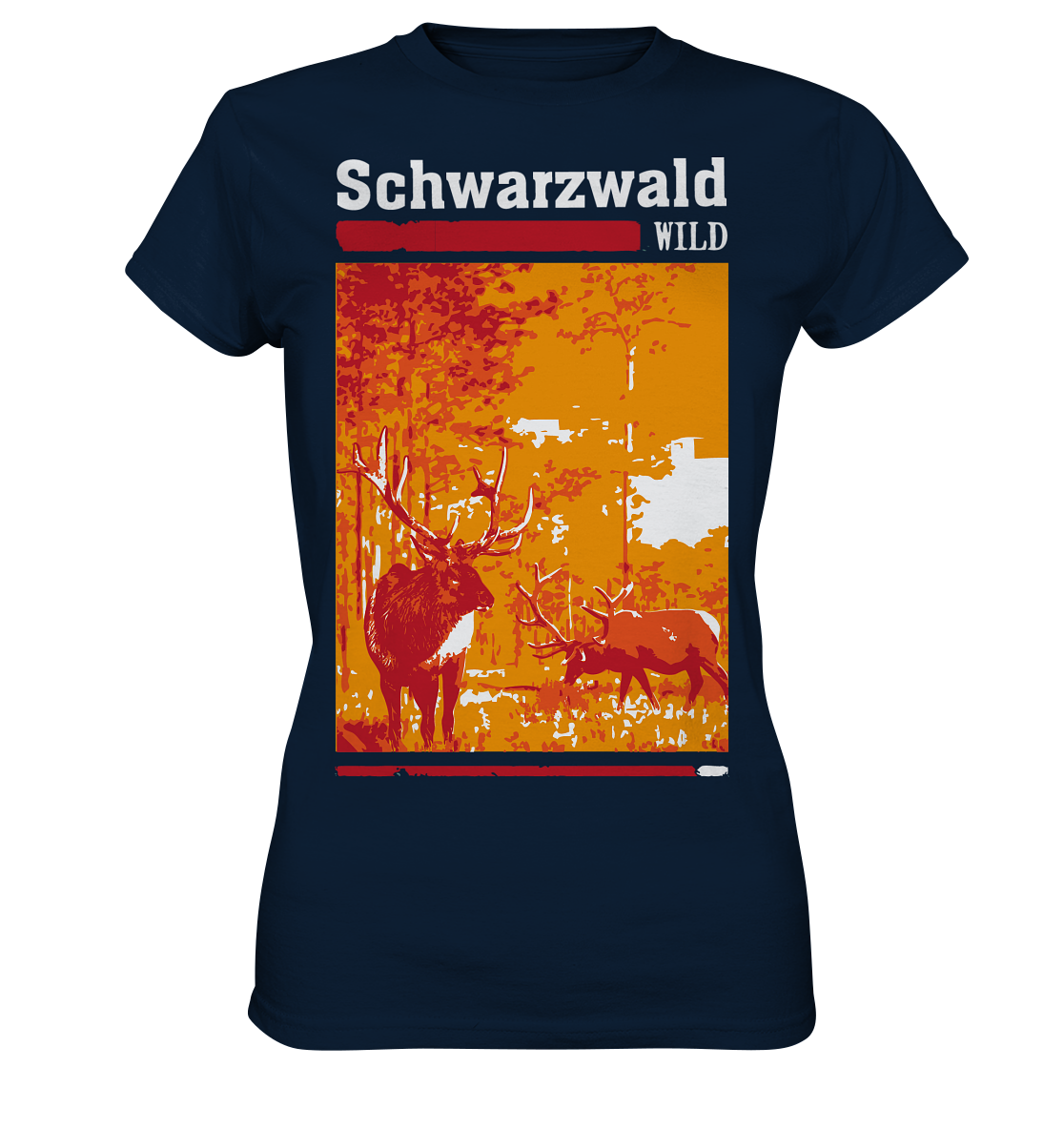 Schwarzwald Wild Hirsch | Damen Premium T-Shirt
