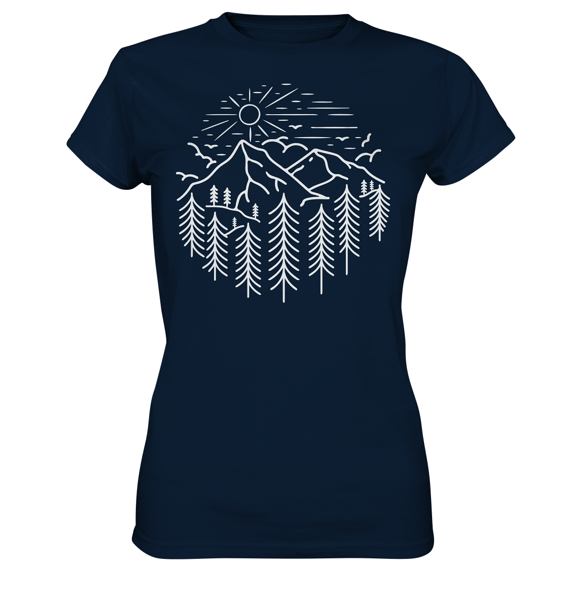 Berg Wald Sonne | Organic Damenshirt