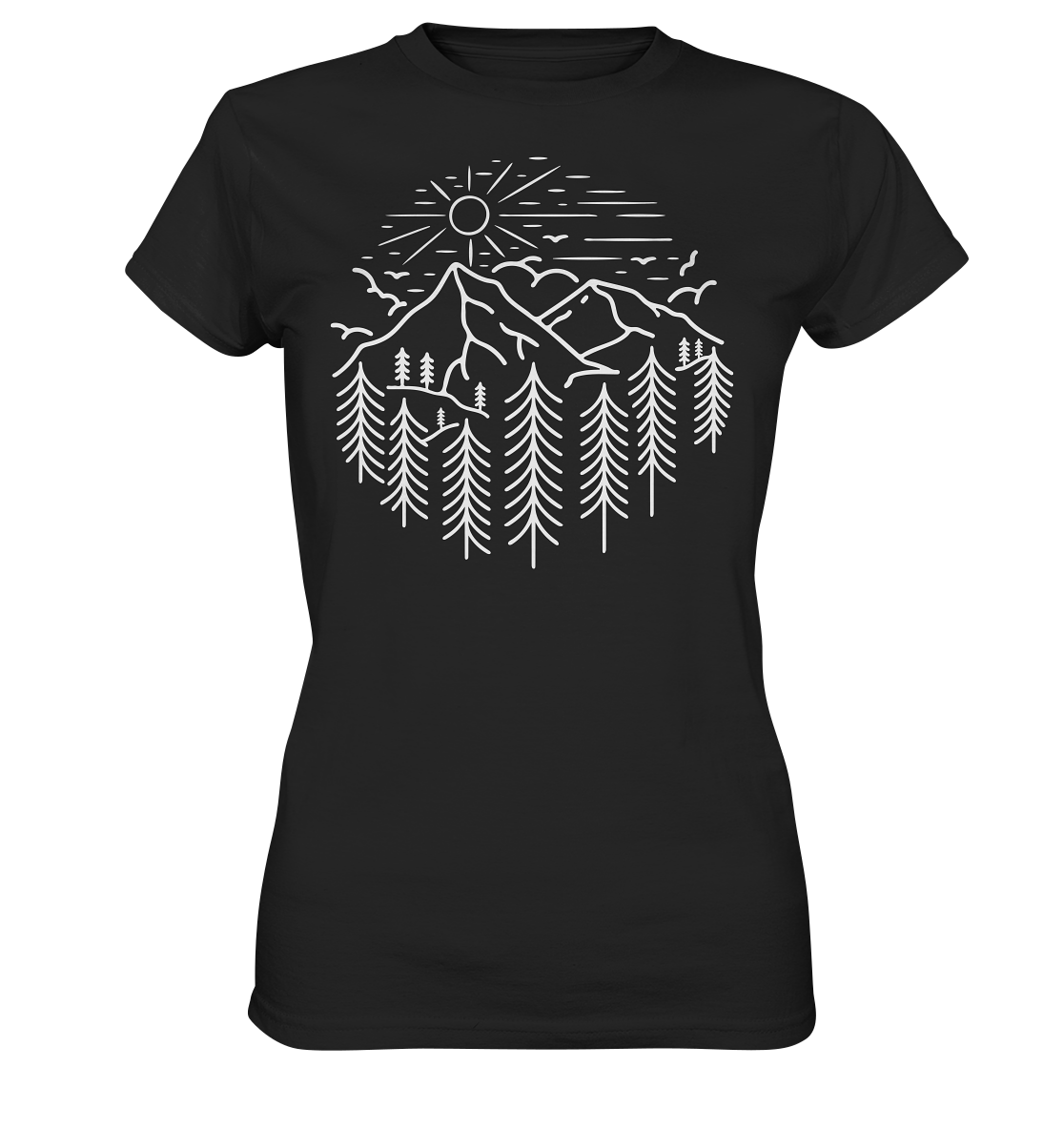 Berg Wald Sonne | Organic Damenshirt
