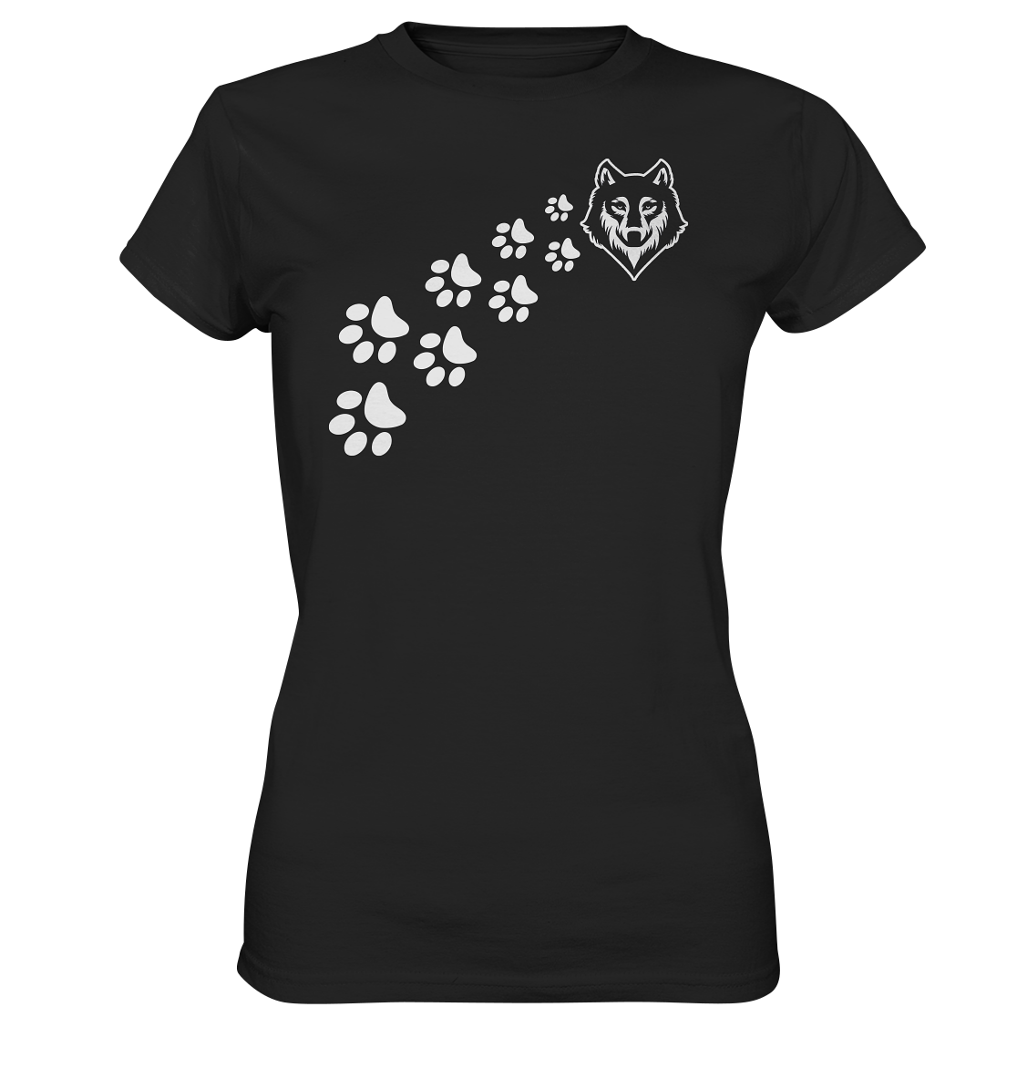 Pfotenspur Wolf | Damen Premium T-Shirt - Ladies Premium Shirt