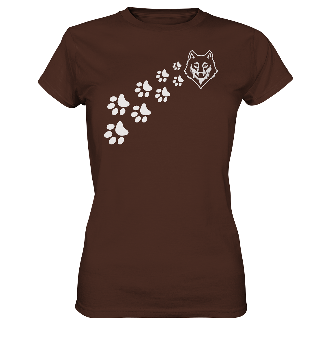 Pfotenspur Wolf | Damen Premium T-Shirt - Ladies Premium Shirt