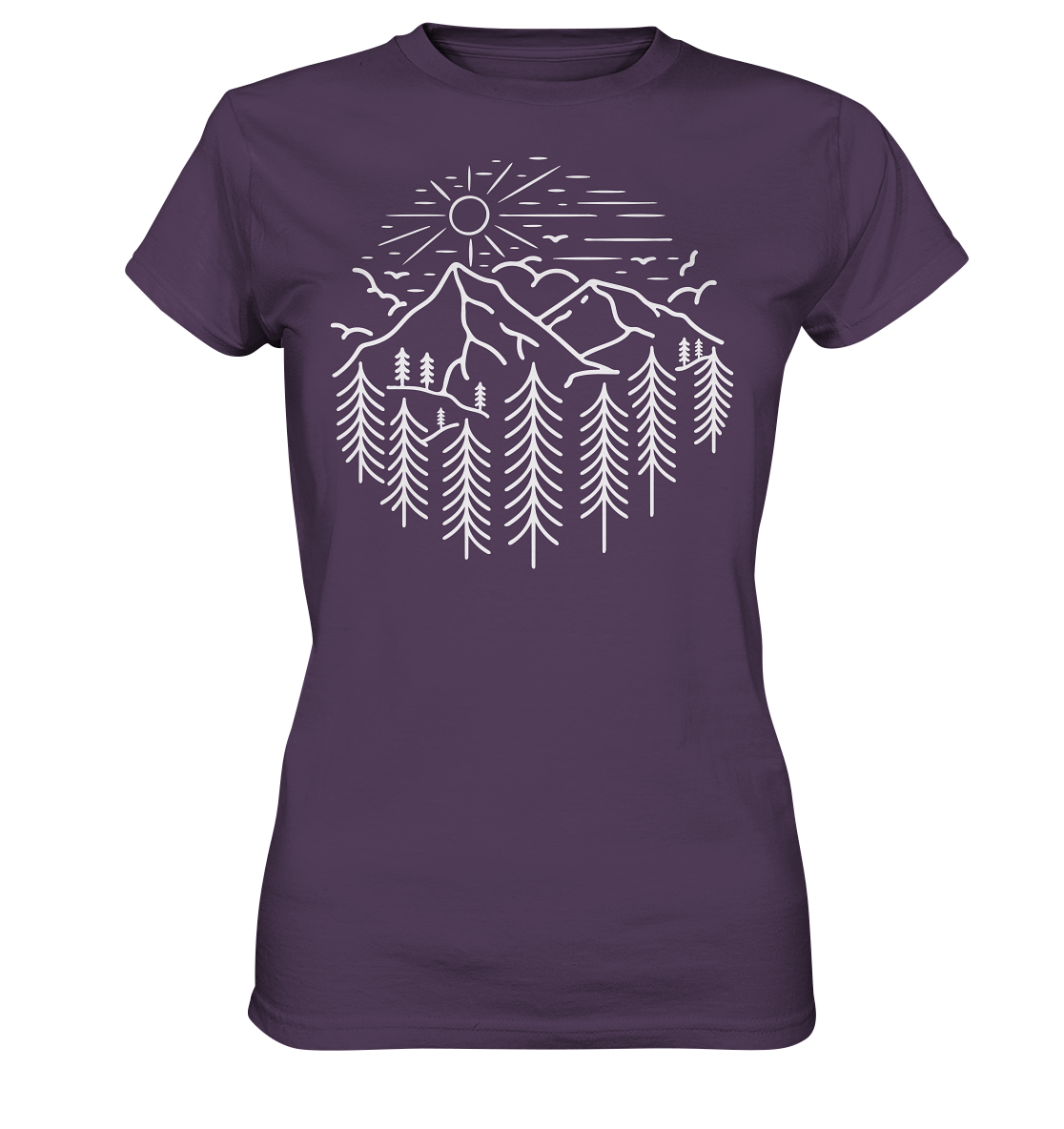 Berg Wald Sonne | Organic Damenshirt