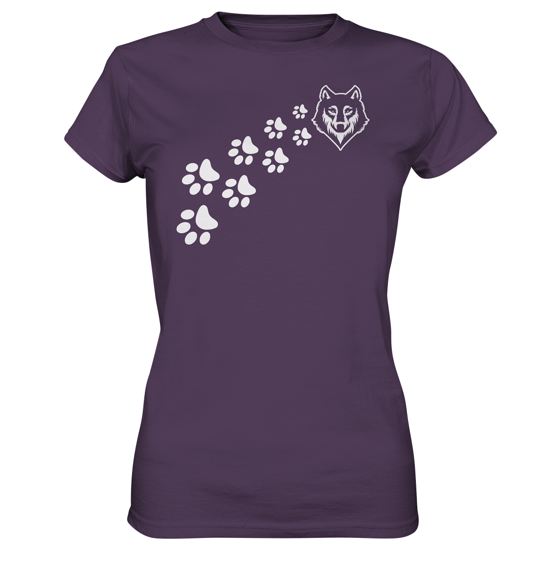 Pfotenspur Wolf | Damen Premium T-Shirt - Ladies Premium Shirt
