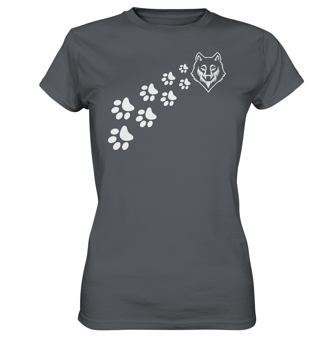 Pfotenspur Wolf | Damen Premium T-Shirt - Ladies Premium Shirt