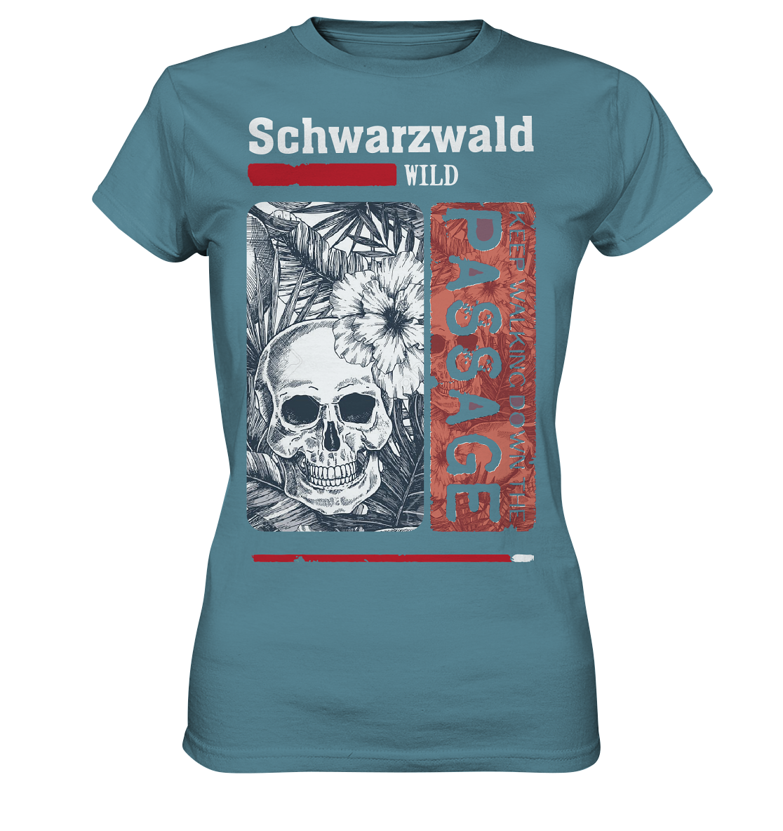 Schwarzwald Wild Passage Skull | Damen Premium T-Shirt