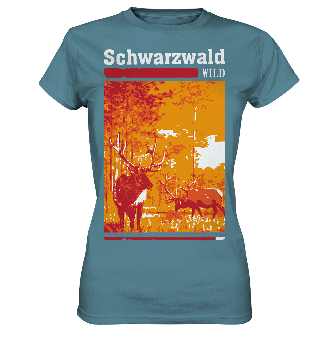 Schwarzwald Wild Hirsch | Damen Premium T-Shirt