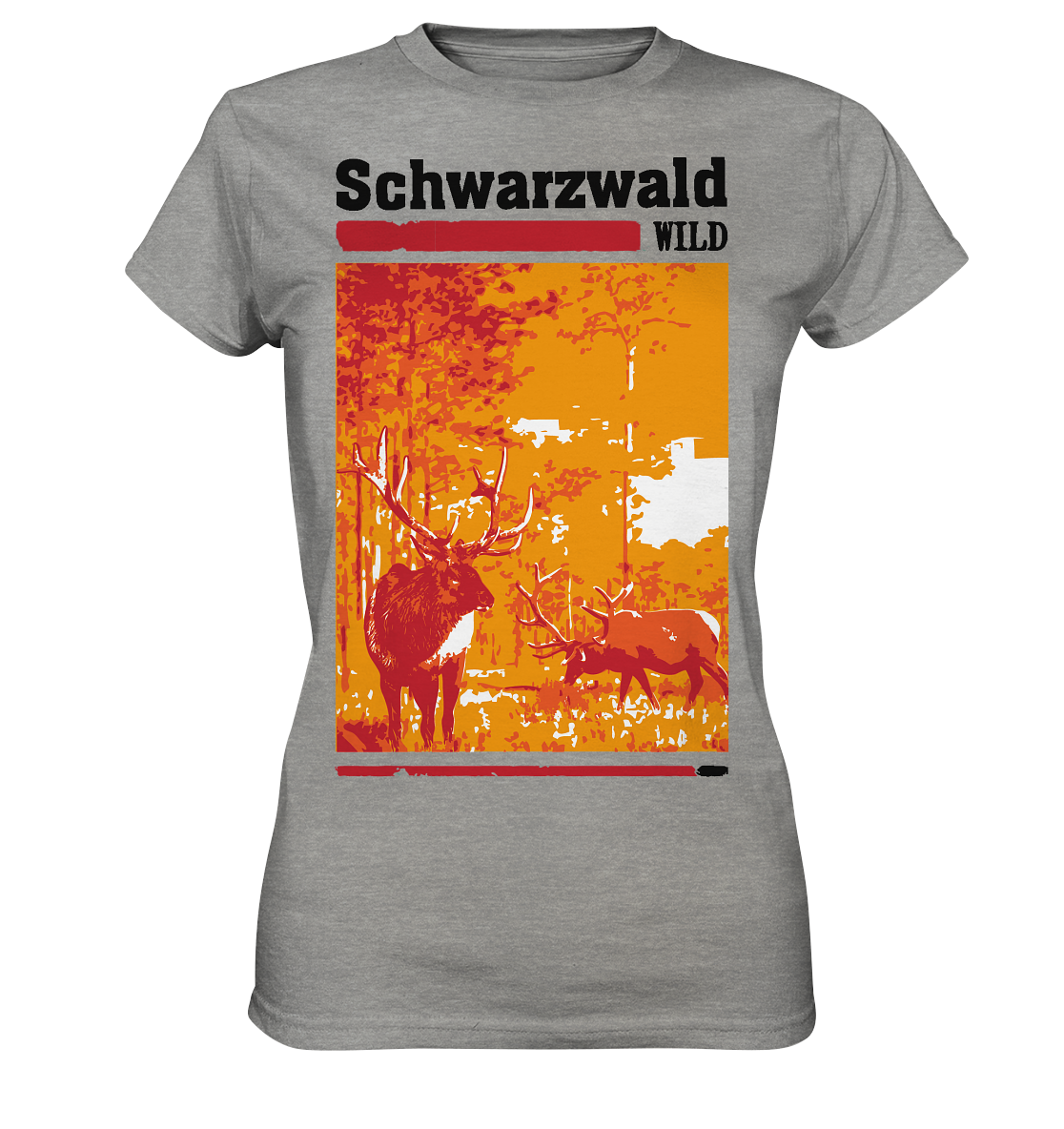 Schwarzwald Wild Hirsch | Damen Premium T-Shirt