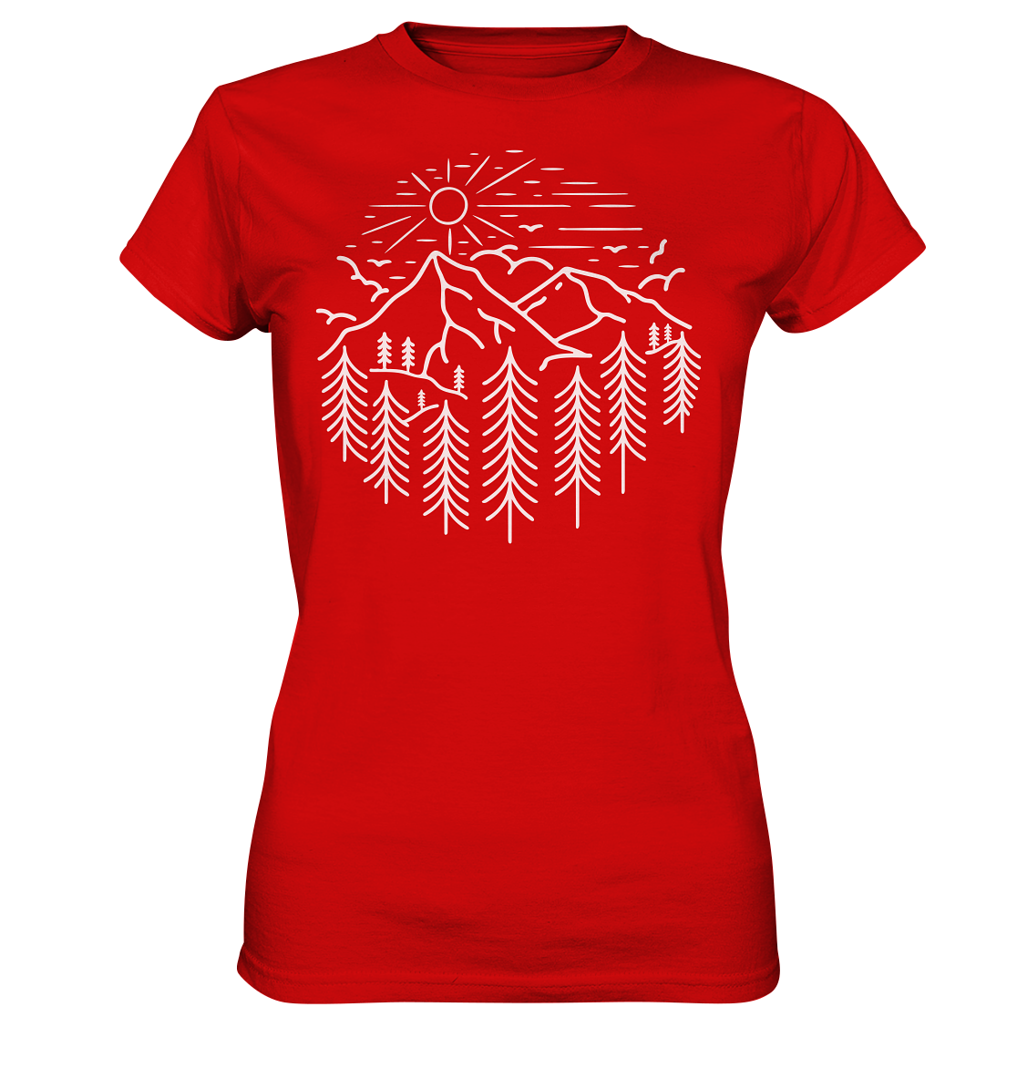 Berg Wald Sonne | Organic Damenshirt