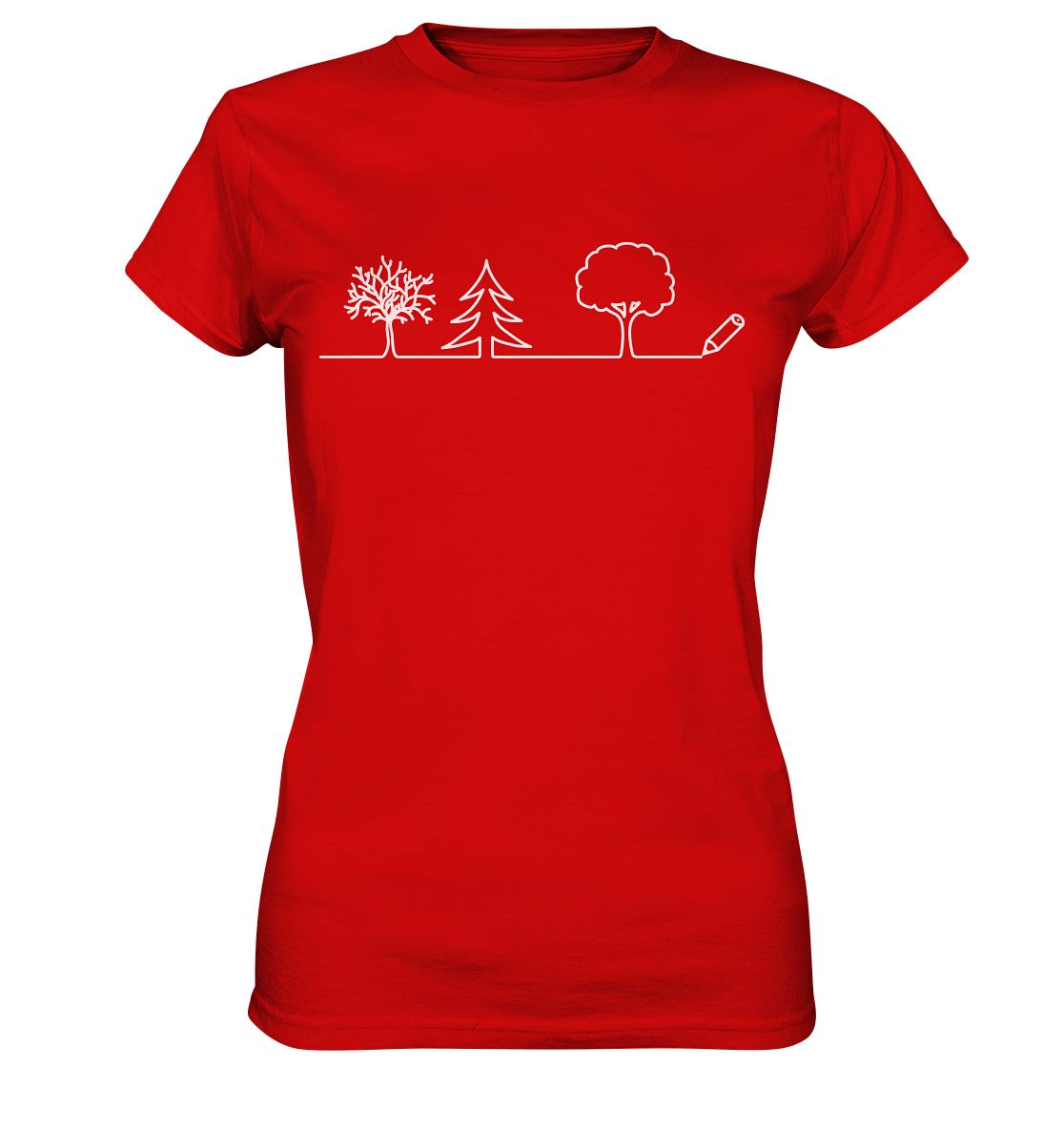 Bäume zeichnen | Damen Premium T-Shirt