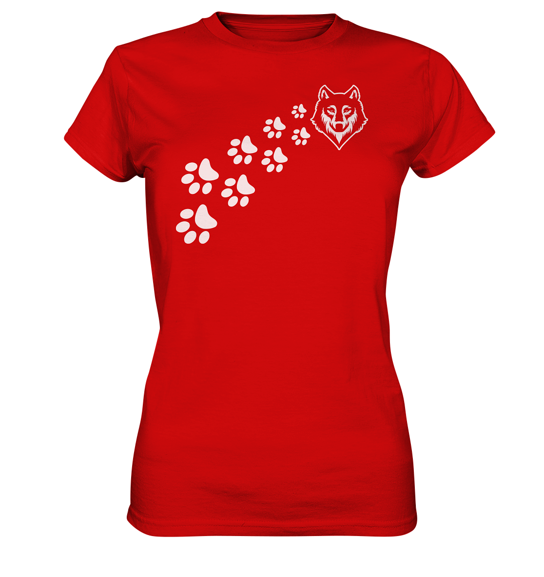 Pfotenspur Wolf | Damen Premium T-Shirt - Ladies Premium Shirt
