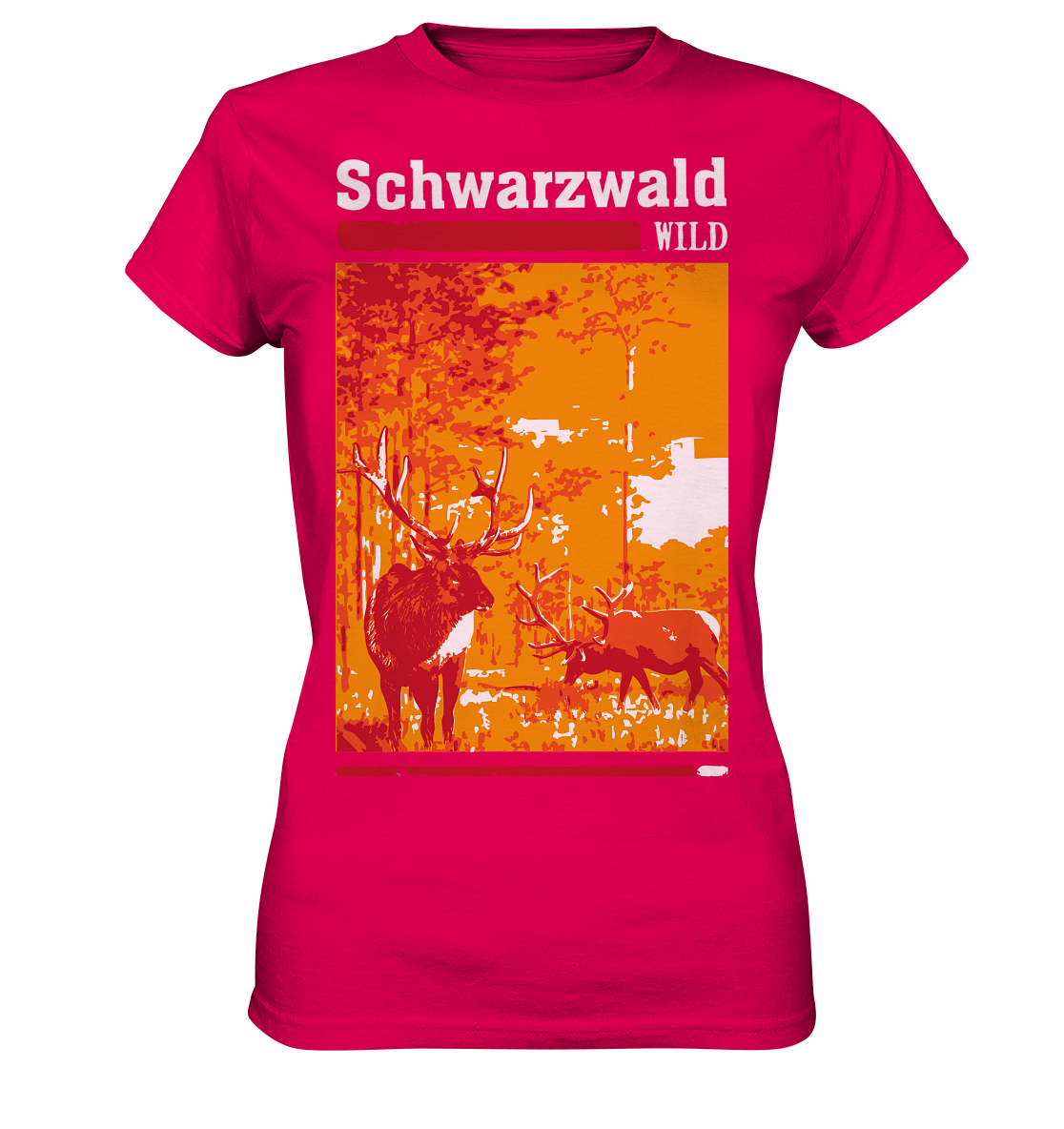 Schwarzwald Wild Hirsch | Damen Premium T-Shirt