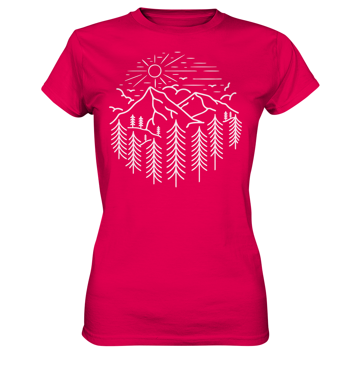 Berg Wald Sonne | Organic Damenshirt