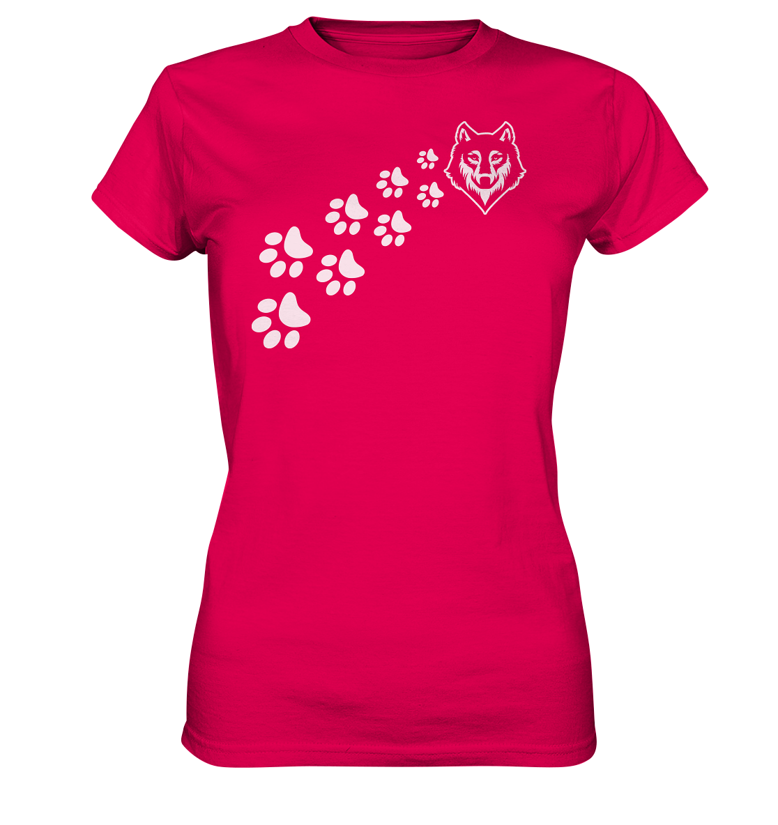 Pfotenspur Wolf | Damen Premium T-Shirt - Ladies Premium Shirt