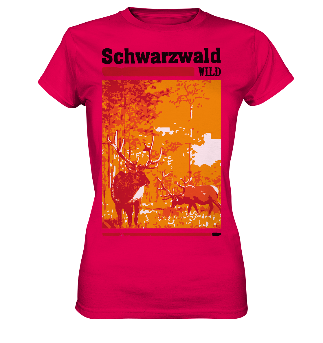 Schwarzwald Wild Hirsch | Damen Premium T-Shirt