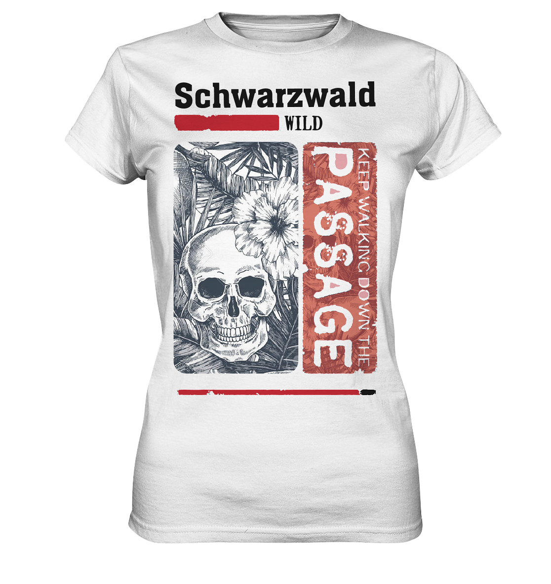 Schwarzwald Wild Passage Skull | Damen Premium T-Shirt