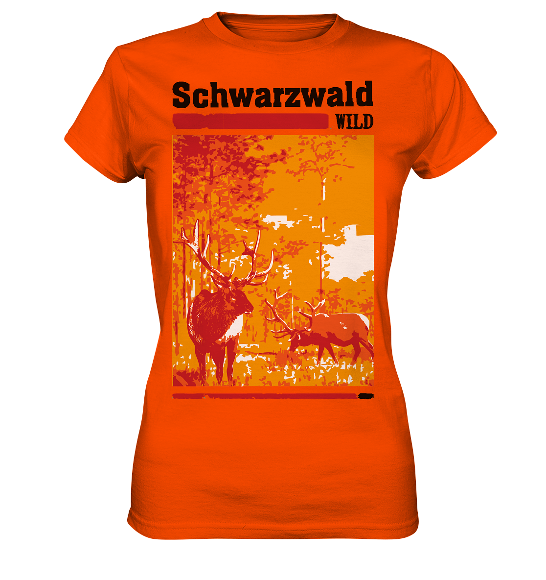 Schwarzwald Wild Hirsch | Damen Premium T-Shirt