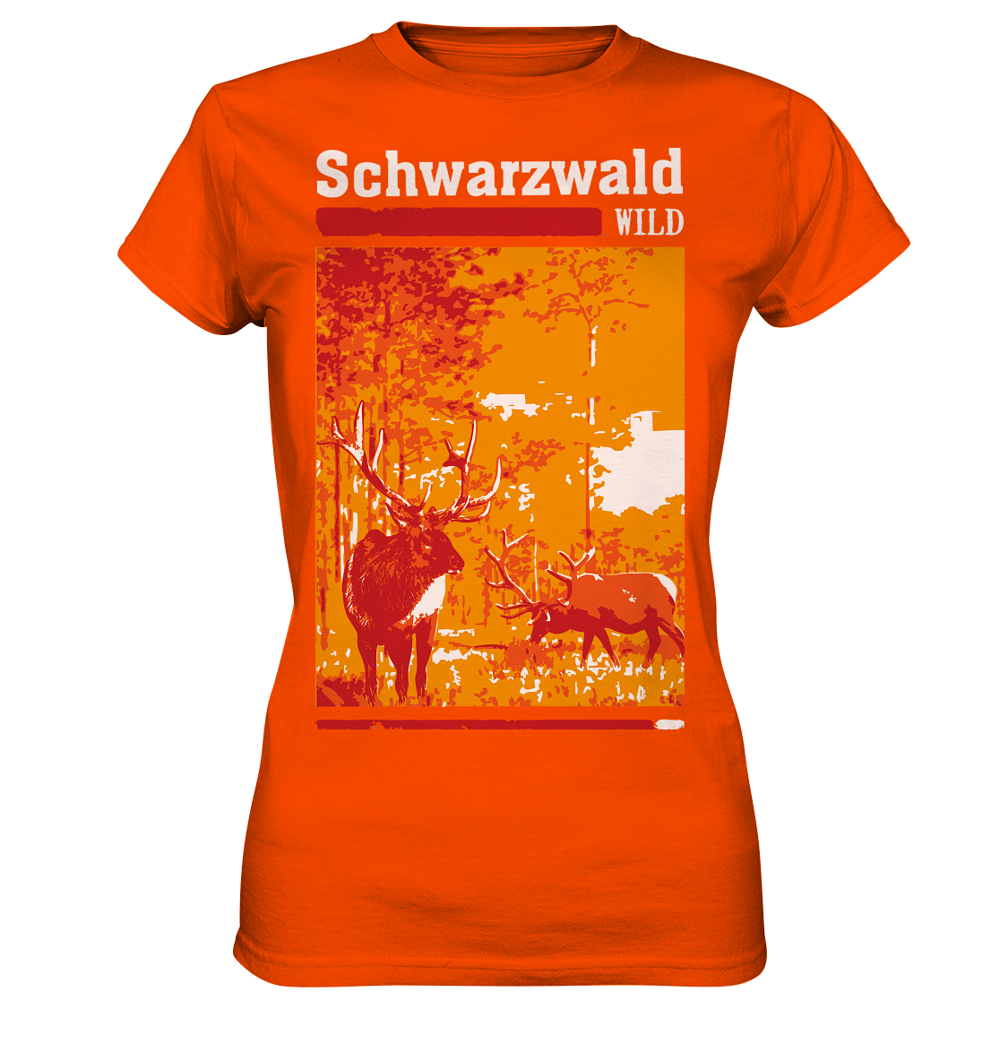 Schwarzwald Wild Hirsch | Damen Premium T-Shirt