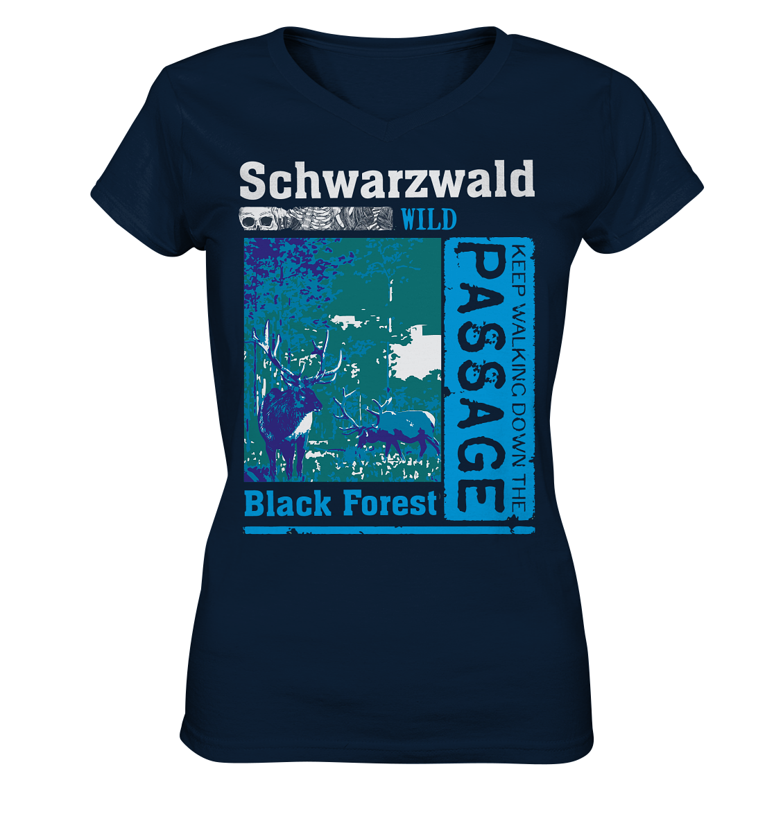 Schwarzwald Wild Passage | Damen V-Neck Shirt