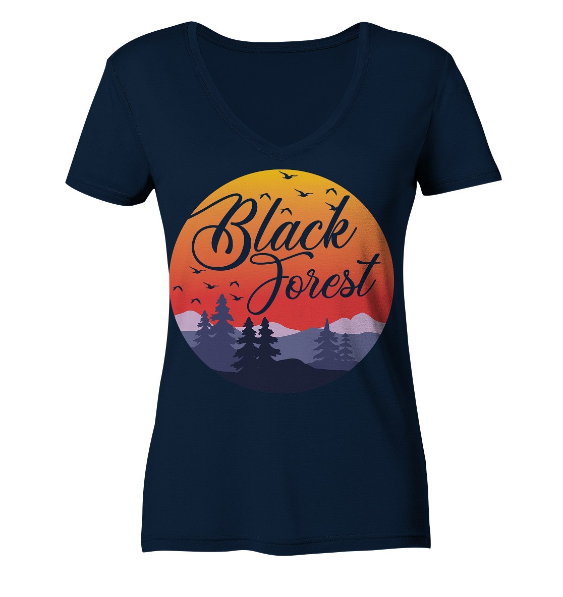 Black Forest Sunset | Damen V-Neck T-Shirt