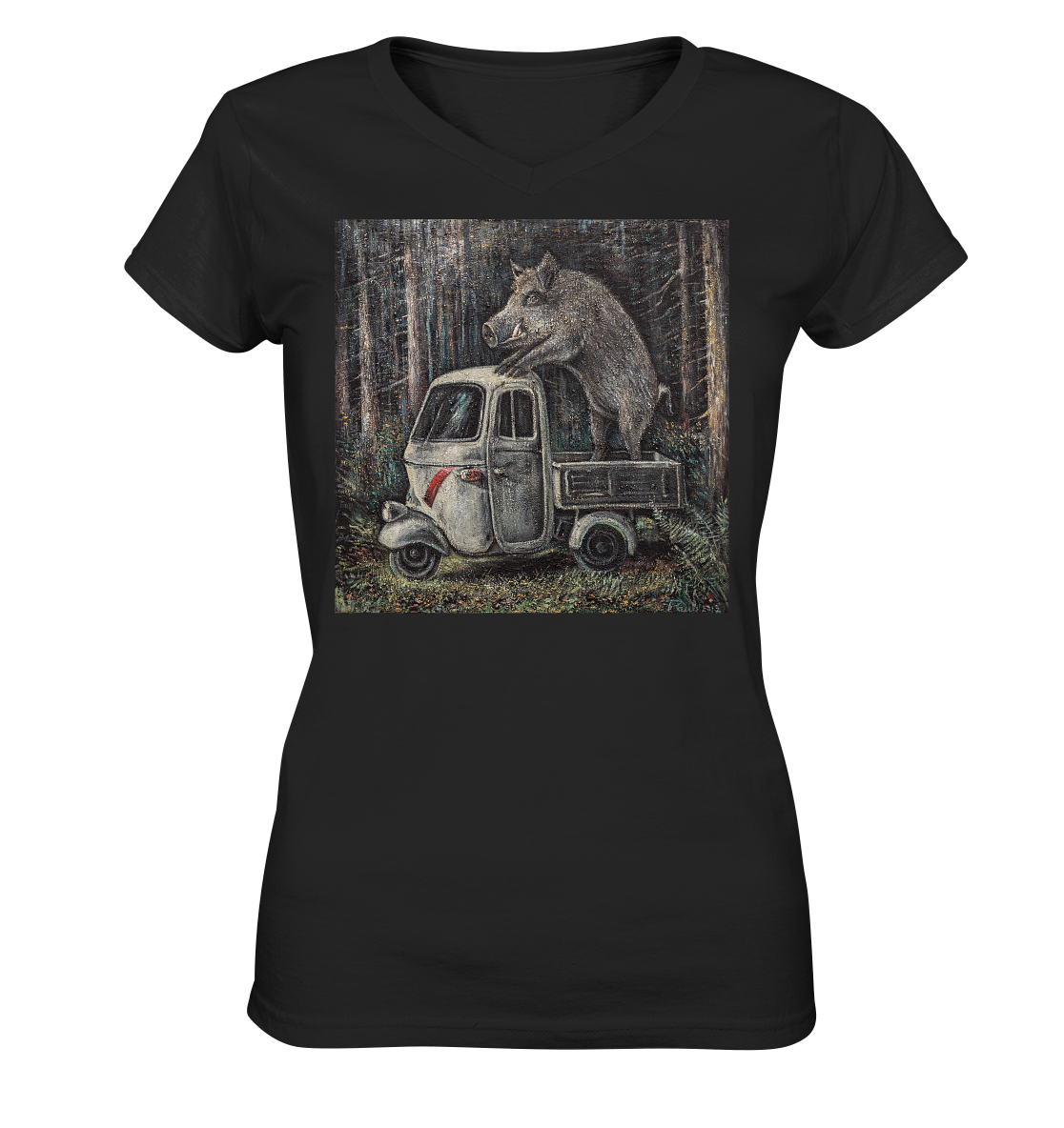 Apecinghiale | Damen V-Neck Shirt
