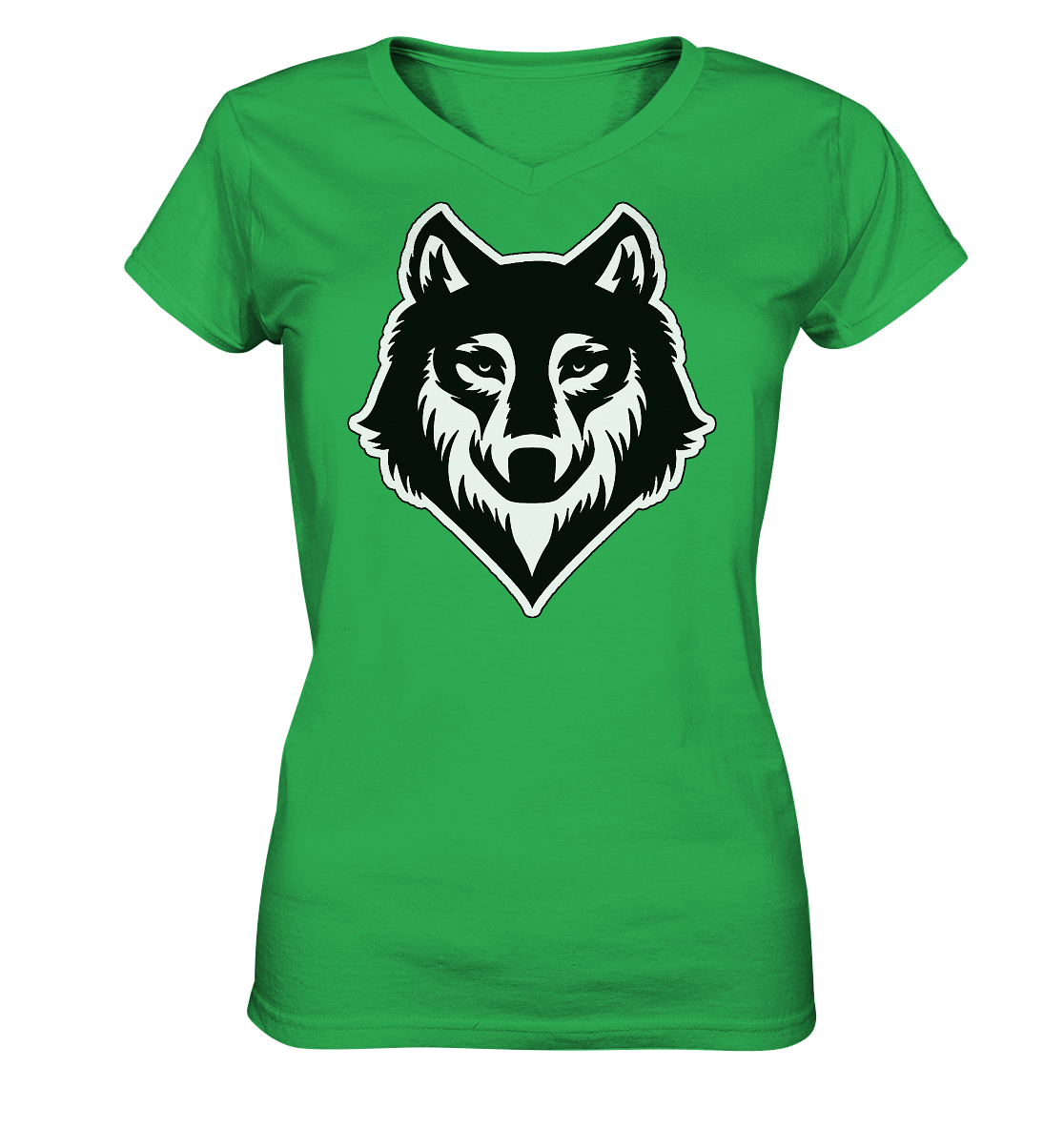Wolf | Damen V-Neck Shirt - Ladies V-Neck Shirt