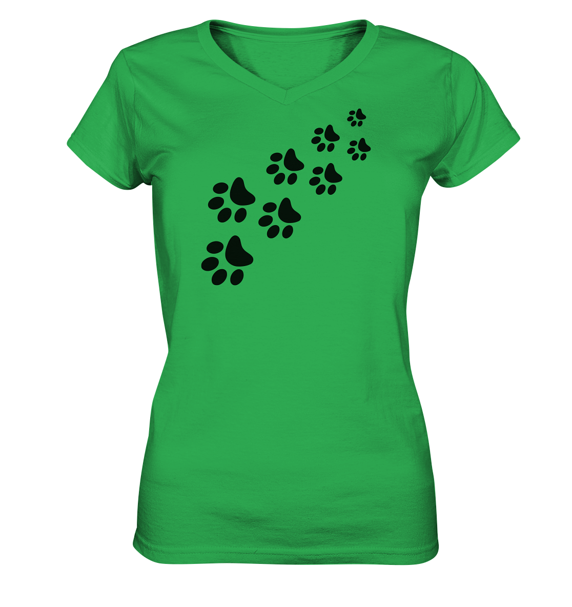 Pfotenspur | Damen V-Neck Shirt - Ladies V-Neck Shirt