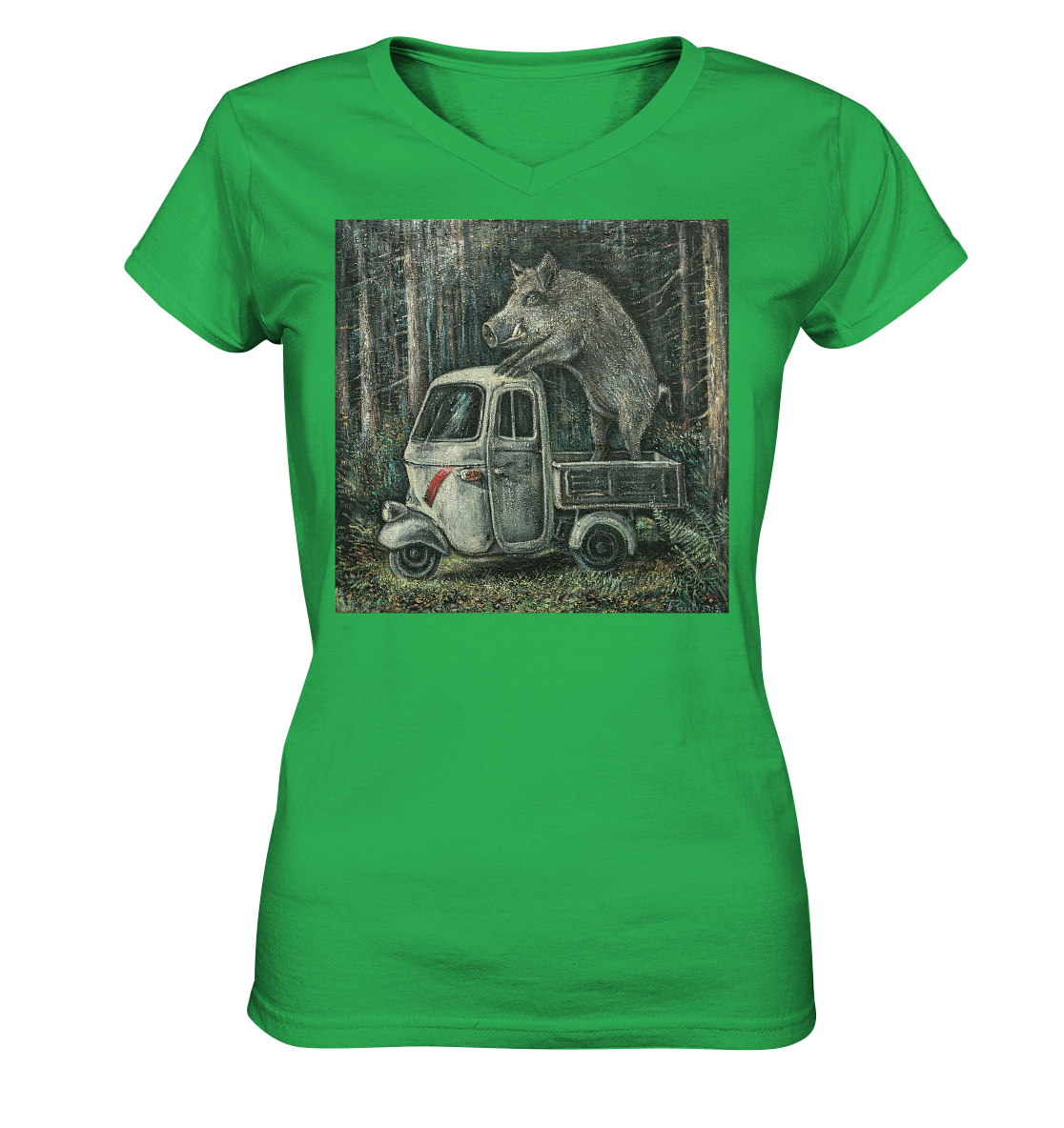 Apecinghiale | Damen V-Neck Shirt