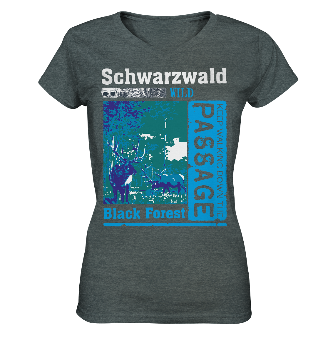 Schwarzwald Wild Passage | Damen V-Neck Shirt