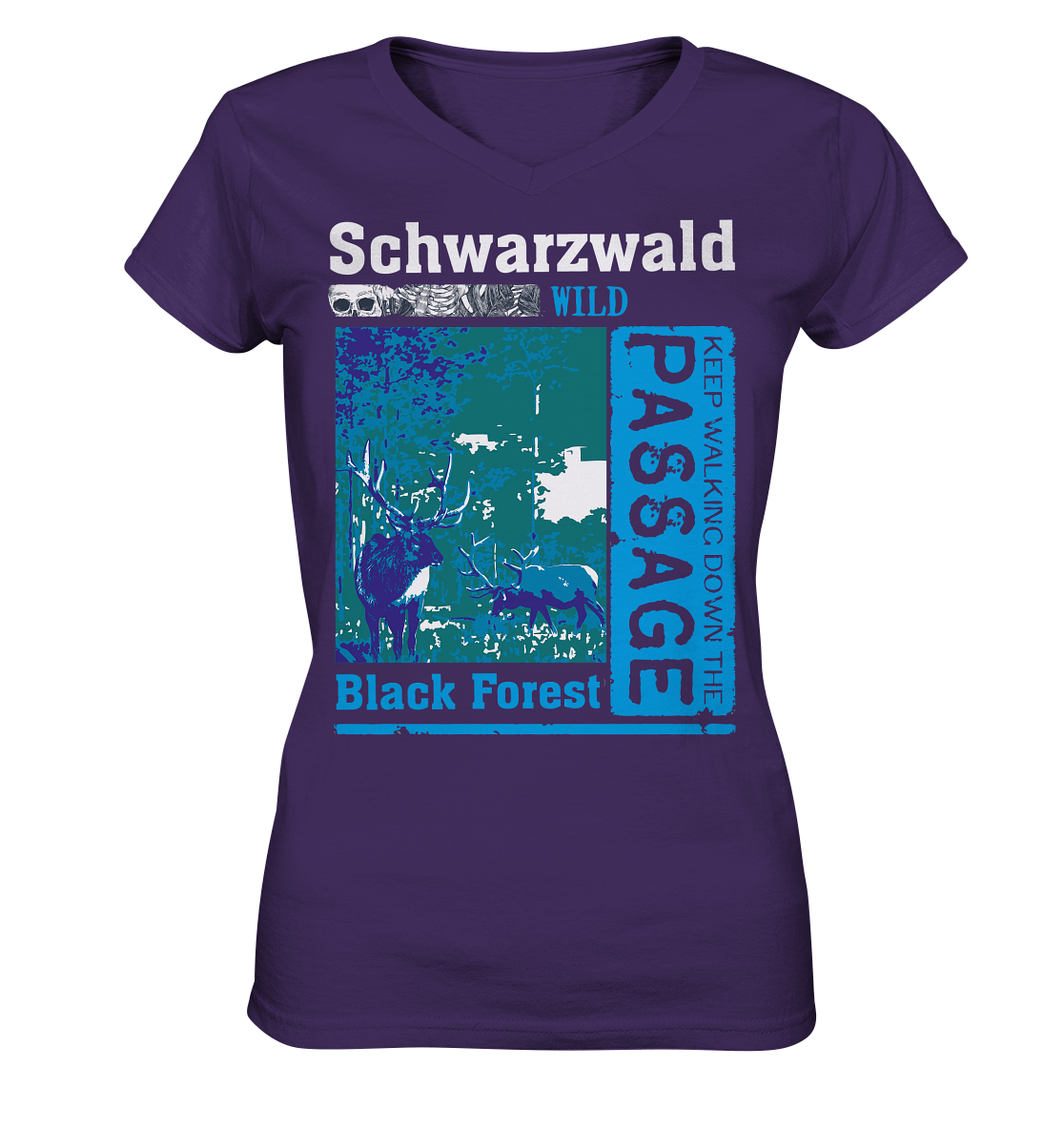 Schwarzwald Wild Passage | Damen V-Neck Shirt