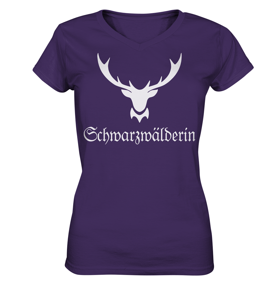 Schwarzwälderin Hirschgeweih | Organic Damenshirt V-Neck