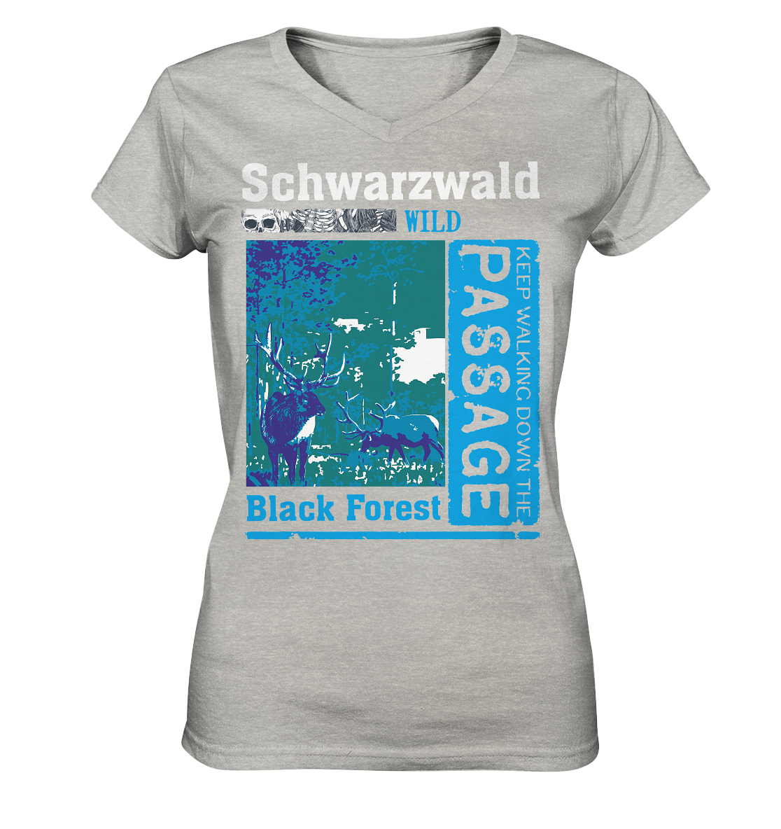 Schwarzwald Wild Passage | Damen V-Neck Shirt
