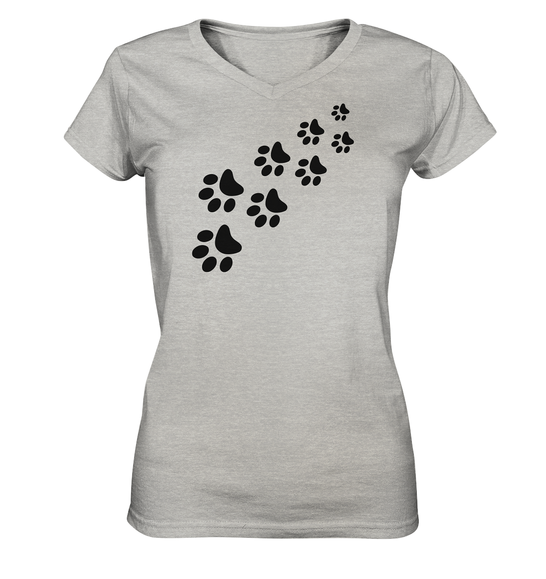 Pfotenspur | Damen V-Neck Shirt - Ladies V-Neck Shirt