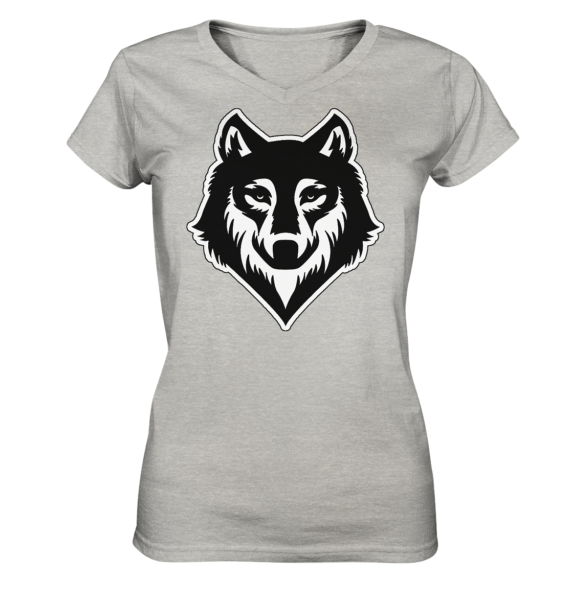 Wolf | Damen V-Neck Shirt - Ladies V-Neck Shirt