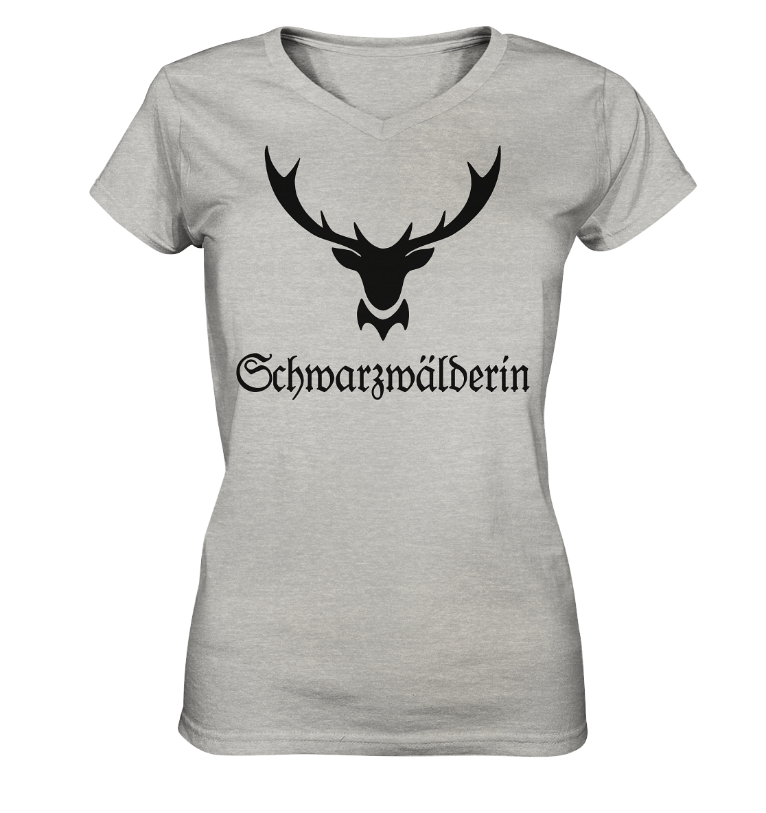 Schwarzwälderin Hirschgeweih | Organic Damenshirt V-Neck