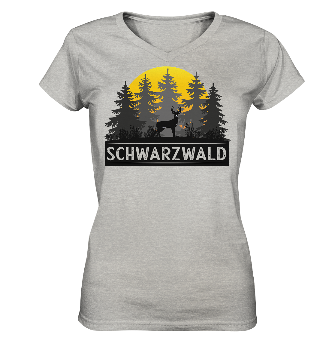Schwarzwald Sonnenuntergang | Damen V-Neck Shirt
