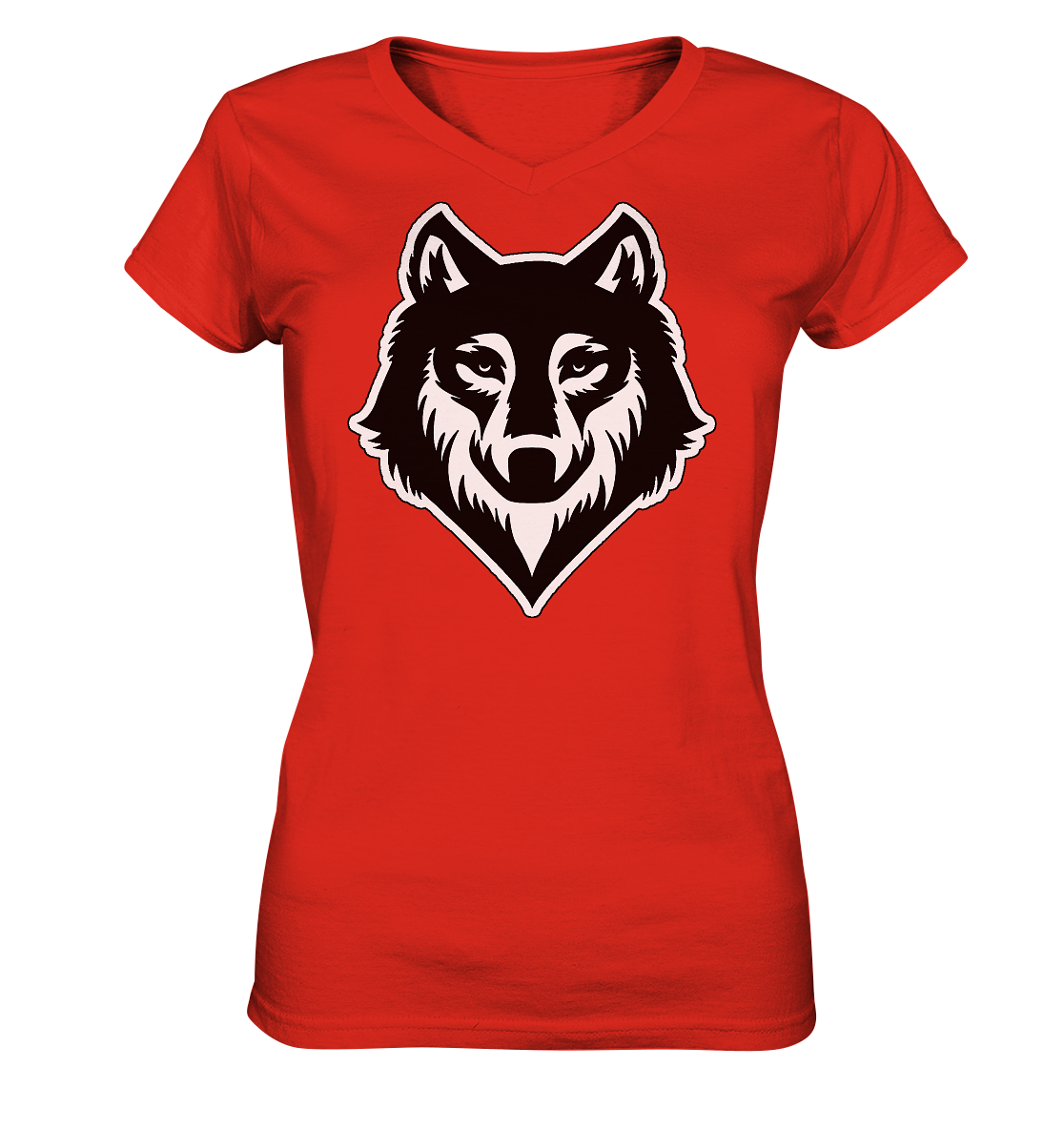Wolf | Damen V-Neck Shirt - Ladies V-Neck Shirt