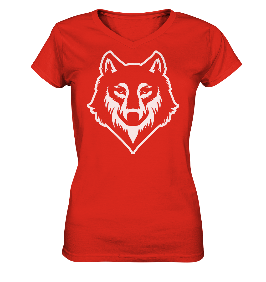 Wolf | Damen V-Neck Shirt - Ladies V-Neck Shirt