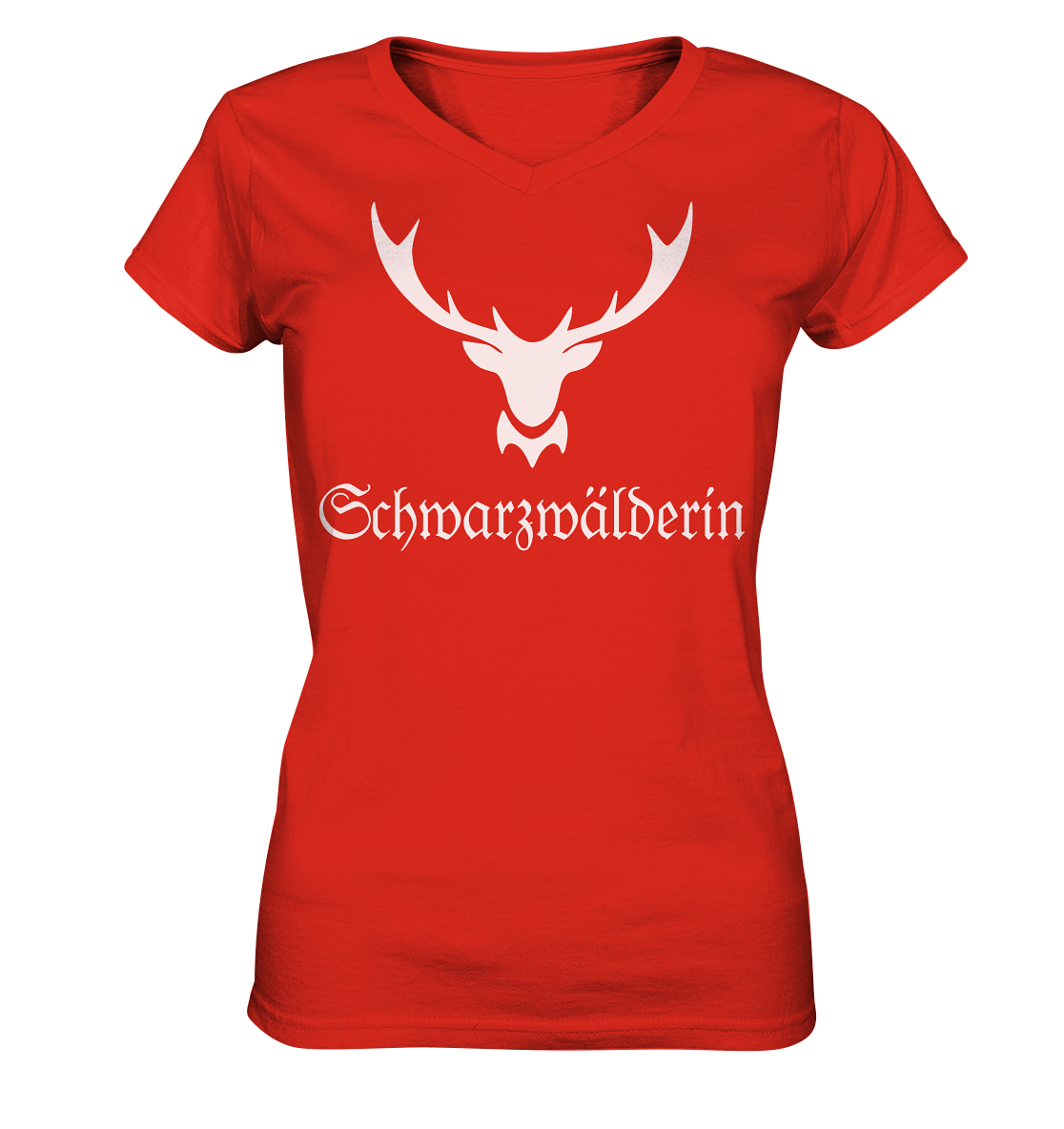 Schwarzwälderin Hirschgeweih | Organic Damenshirt V-Neck