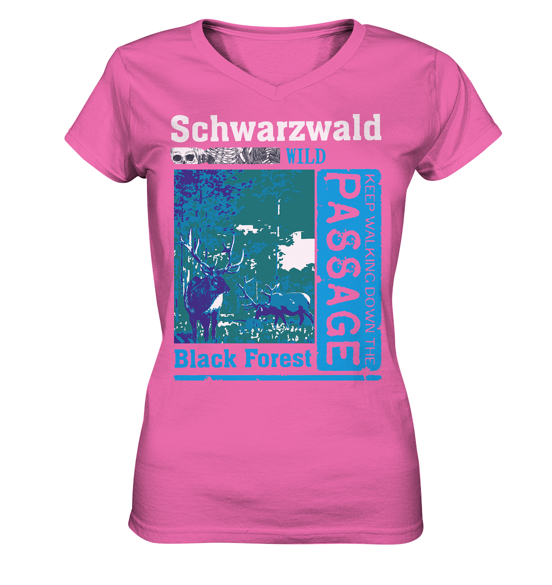 Schwarzwald Wild Passage | Damen V-Neck Shirt