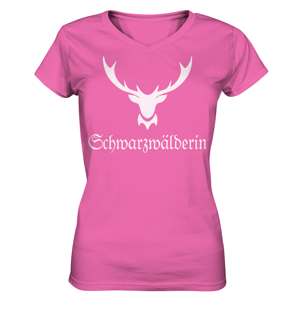 Schwarzwälderin Hirschgeweih | Organic Damenshirt V-Neck